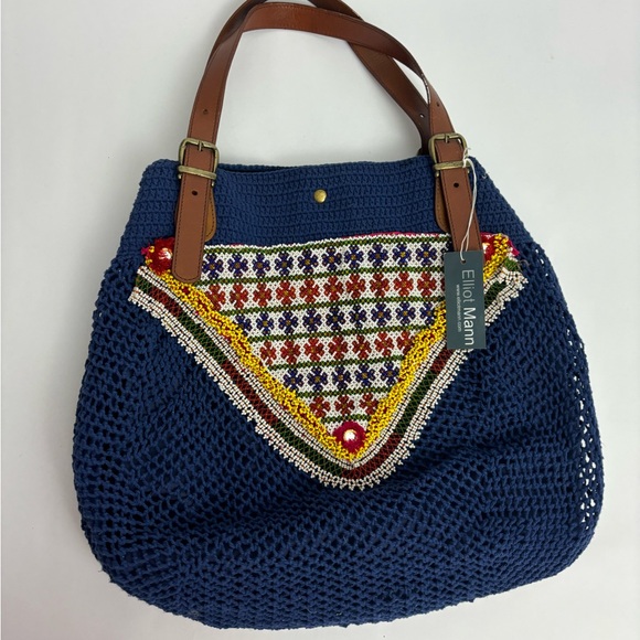 BNWT ELLIOT MANN BEADED CROCHET BAG - Picture 4 of 7